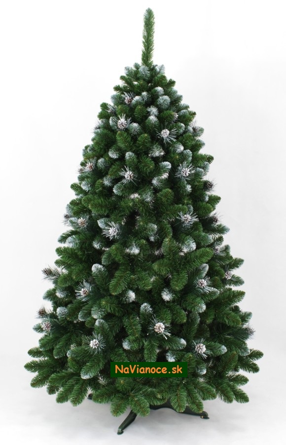 vianočný stromček so striebornými šiškami